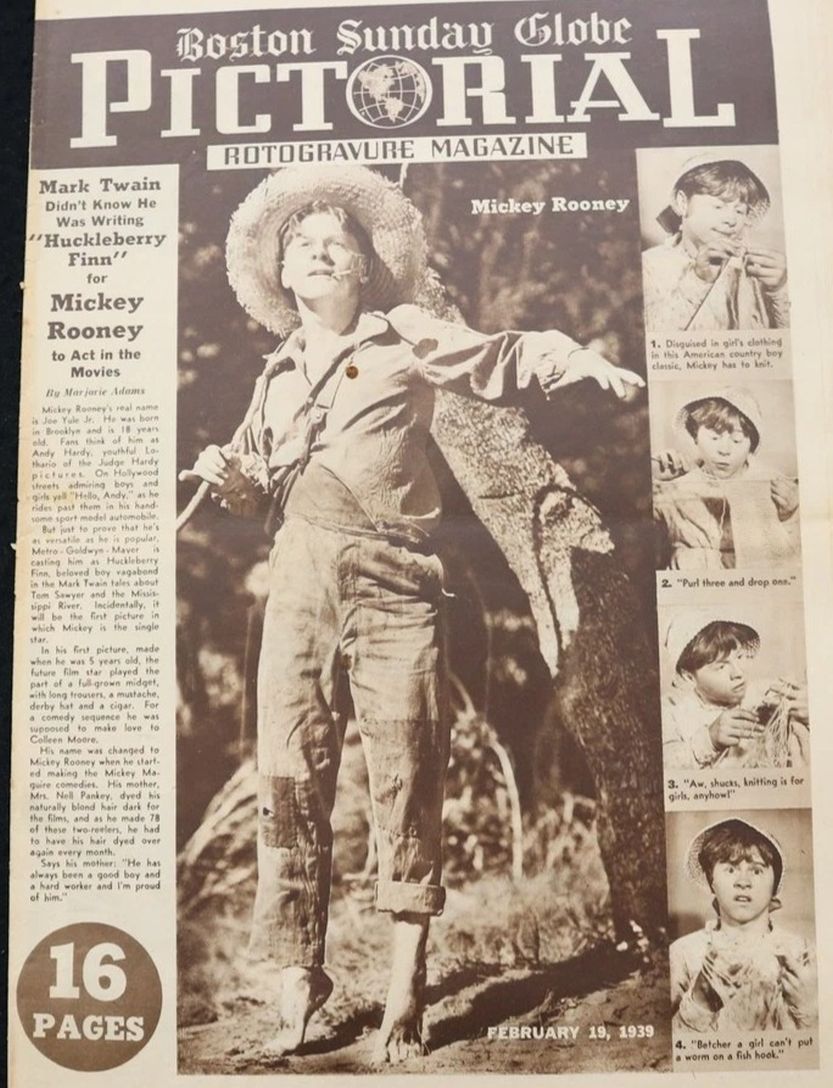 BOSTON SUNDAY GLOBE PICTORIAL magazine side cover 19 February 1939