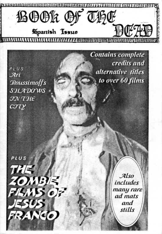 BOOK OF THE DEAD magazine side cover Issue 1  1990