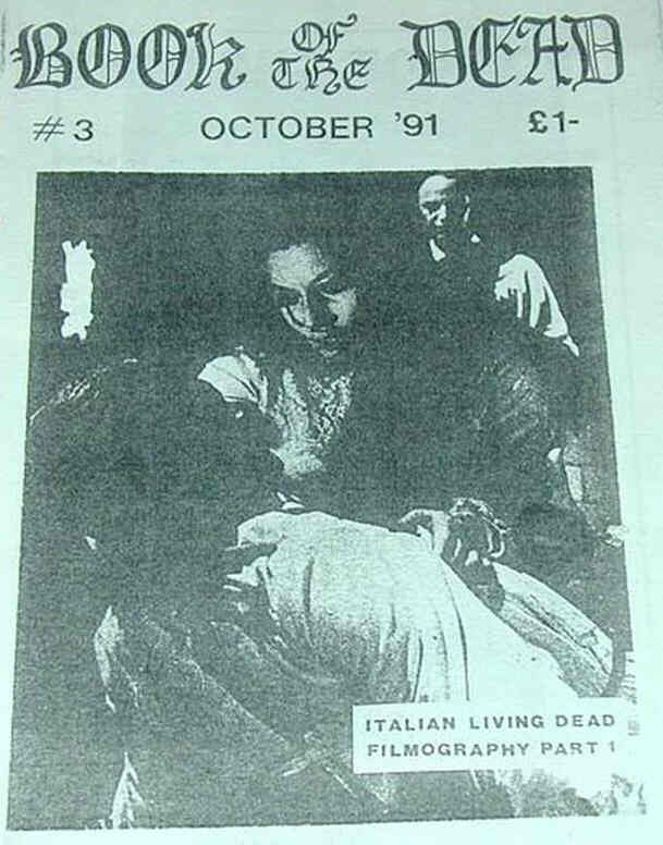 BOOK OF THE DEAD magazine side cover Issue 3 October 1991