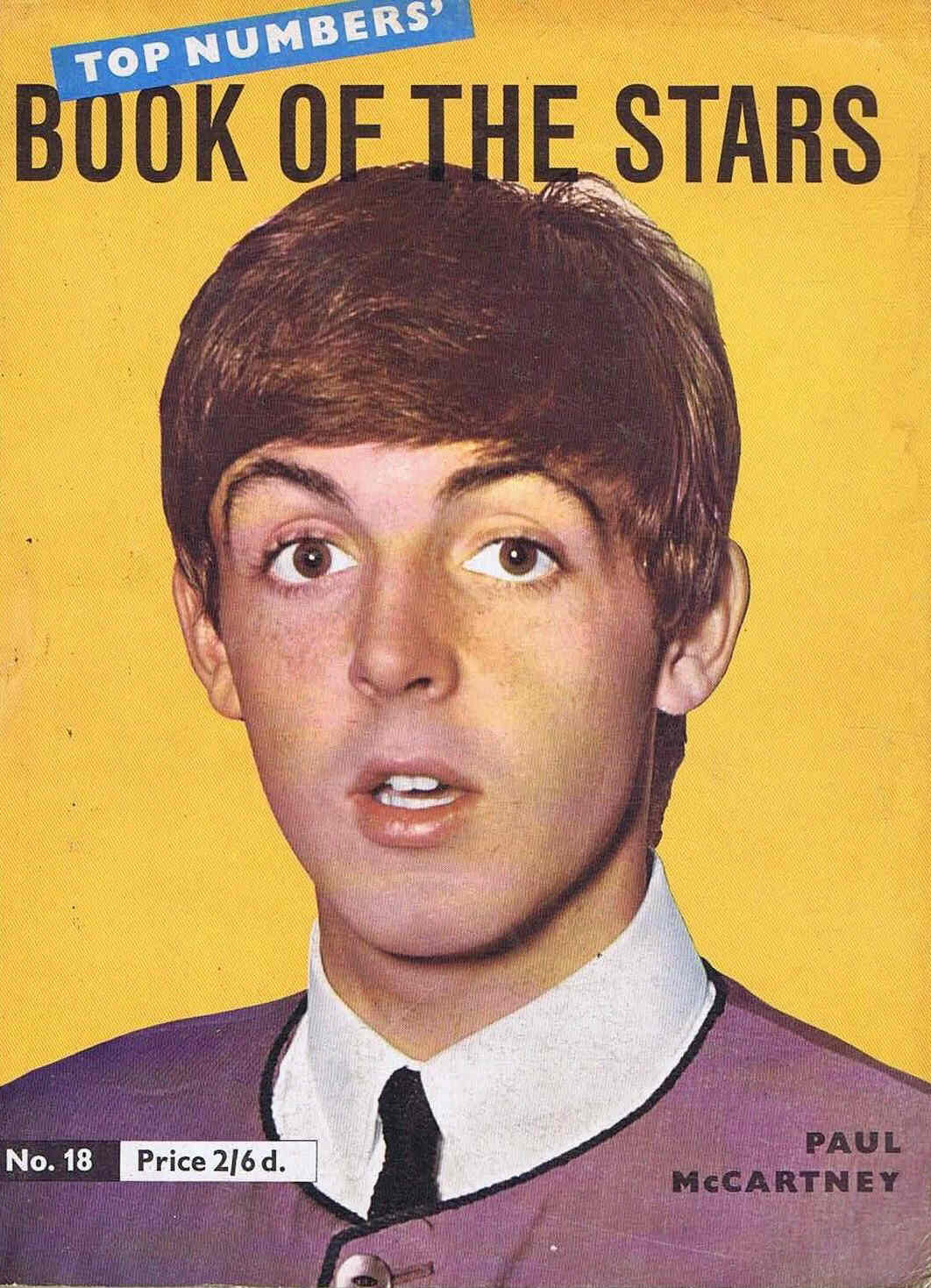 TOP NUMBERS BOOK OF THE STARS magazine side cover Issue 18  1964