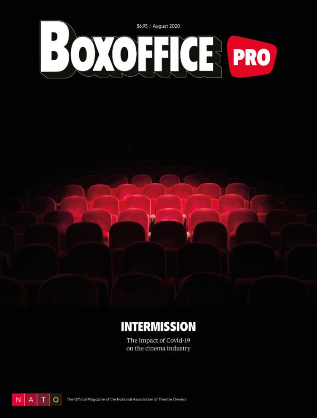 BOXOFFICE magazine side cover  August 2020