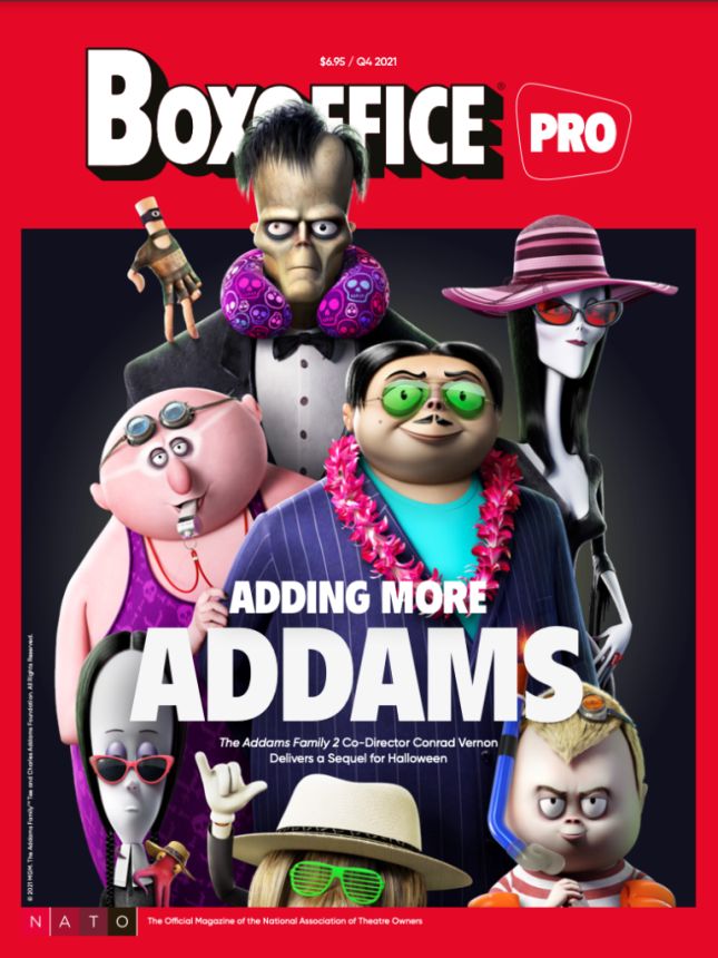 BOXOFFICE magazine side cover  October 2021