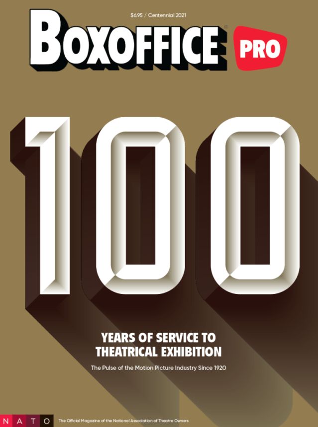 BOXOFFICE magazine side cover  December 2021