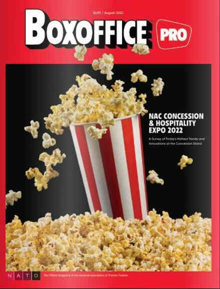 BOXOFFICE magazine side cover  August 2022