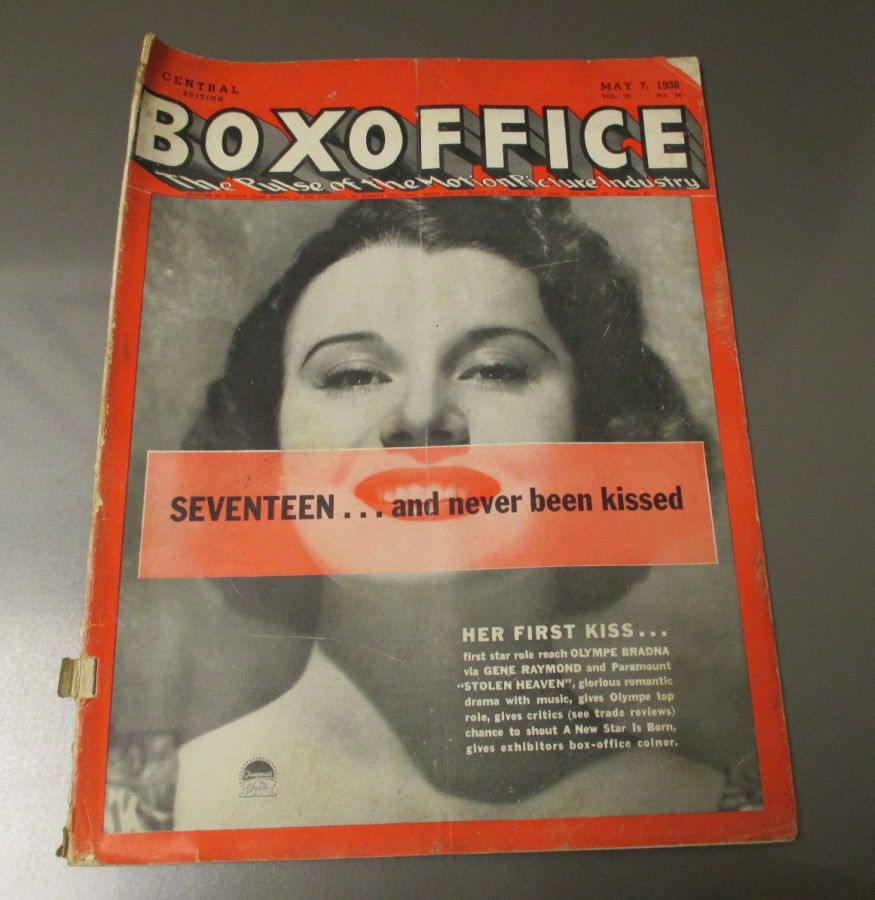 BOXOFFICE magazine side cover 7 May 1938