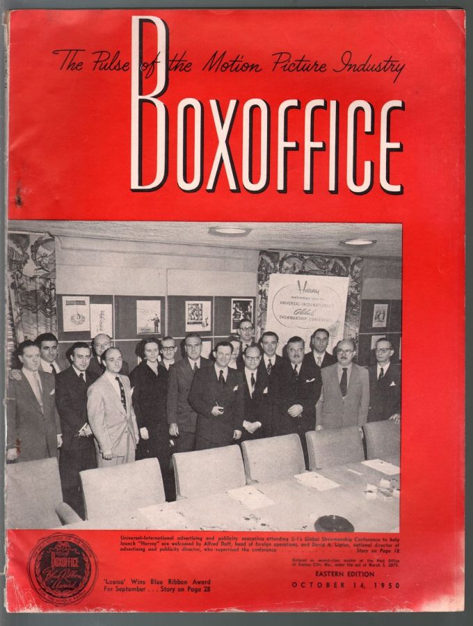 BOXOFFICE magazine side cover 14 October 1950