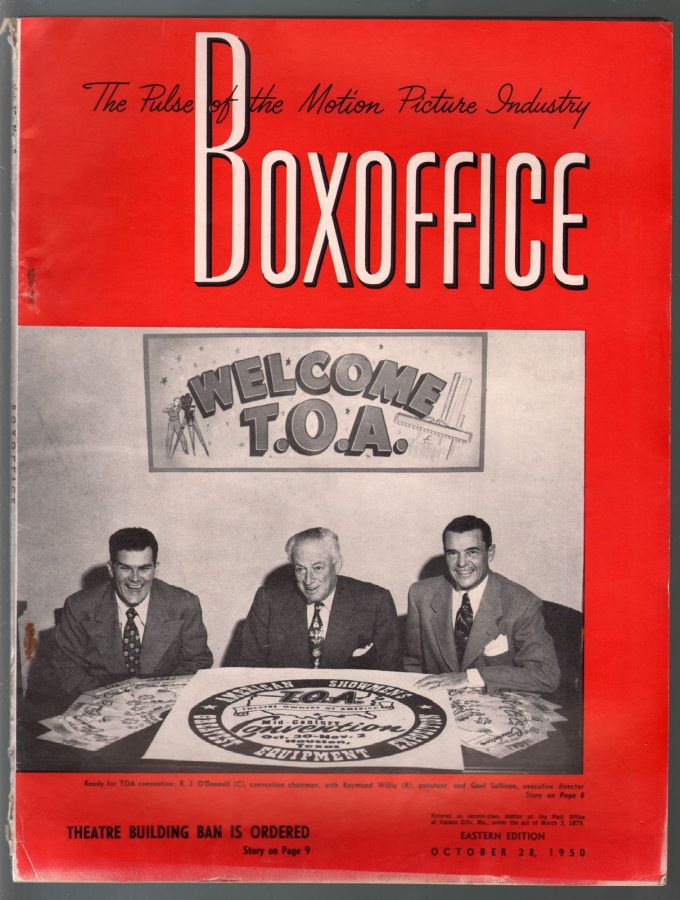BOXOFFICE magazine side cover 28 October 1950