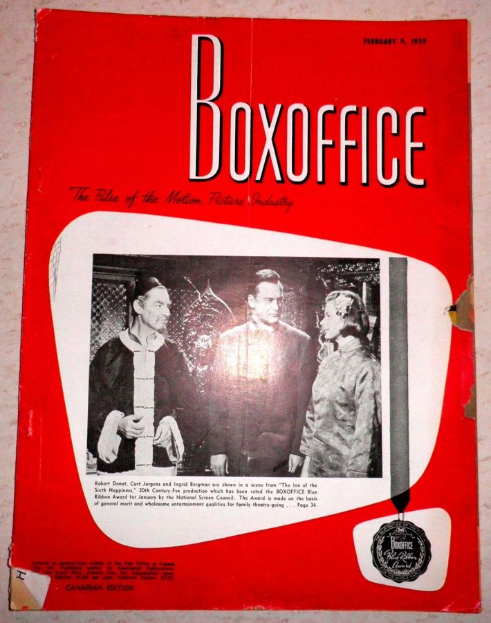 BOXOFFICE magazine side cover 9 February 1959