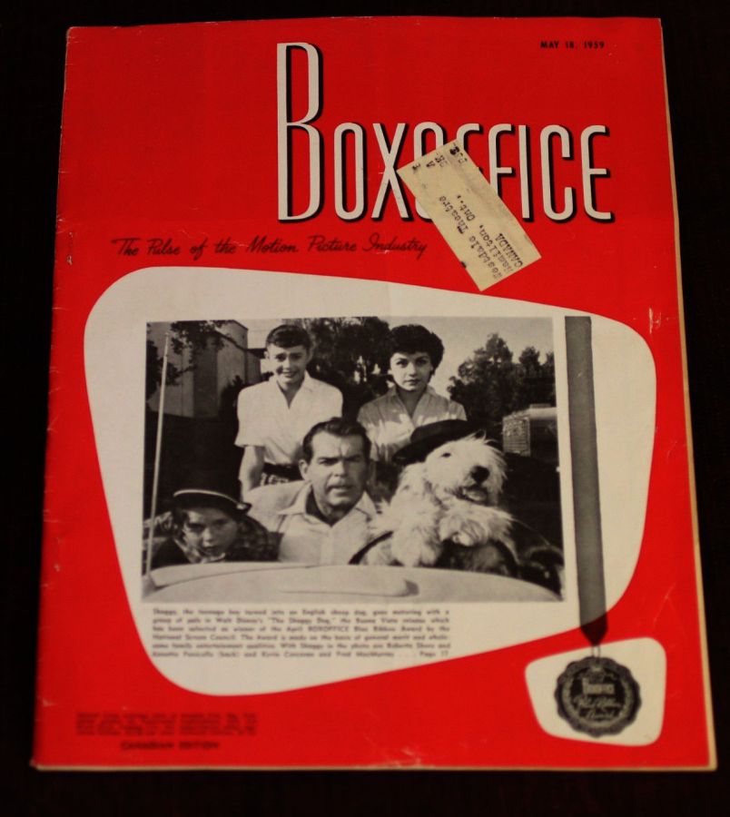 BOXOFFICE magazine side cover 18 May 1959