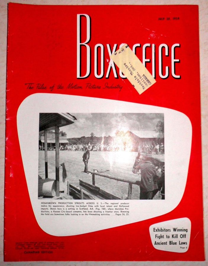 BOXOFFICE magazine side cover 20 July 1959