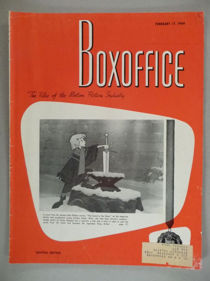 BOXOFFICE magazine side cover 17 February 1964