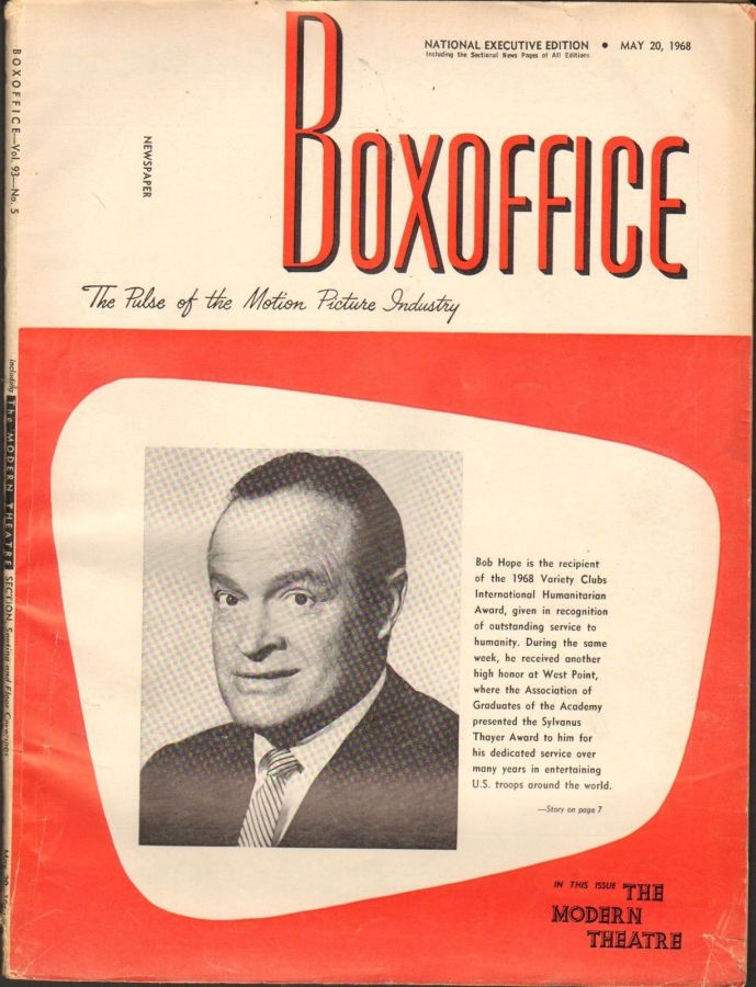 BOXOFFICE magazine side cover 20 May 1968