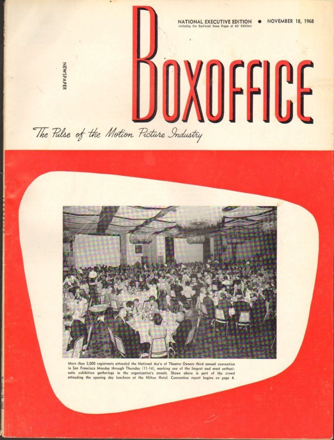 BOXOFFICE magazine side cover 18 November 1968