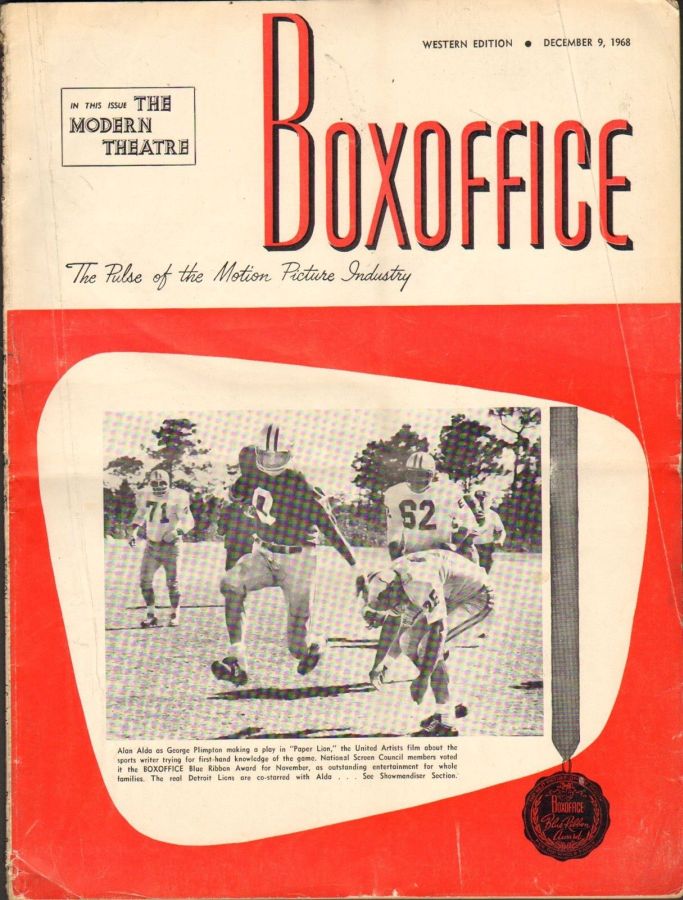 BOXOFFICE magazine side cover 9 December 1968