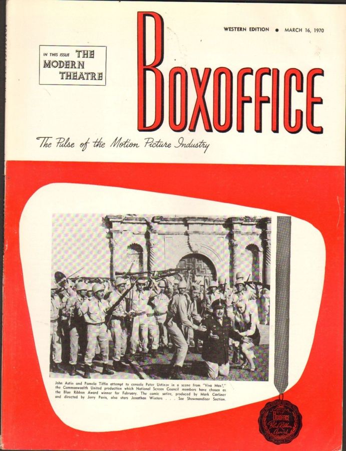 BOXOFFICE magazine side cover 16 March 1970