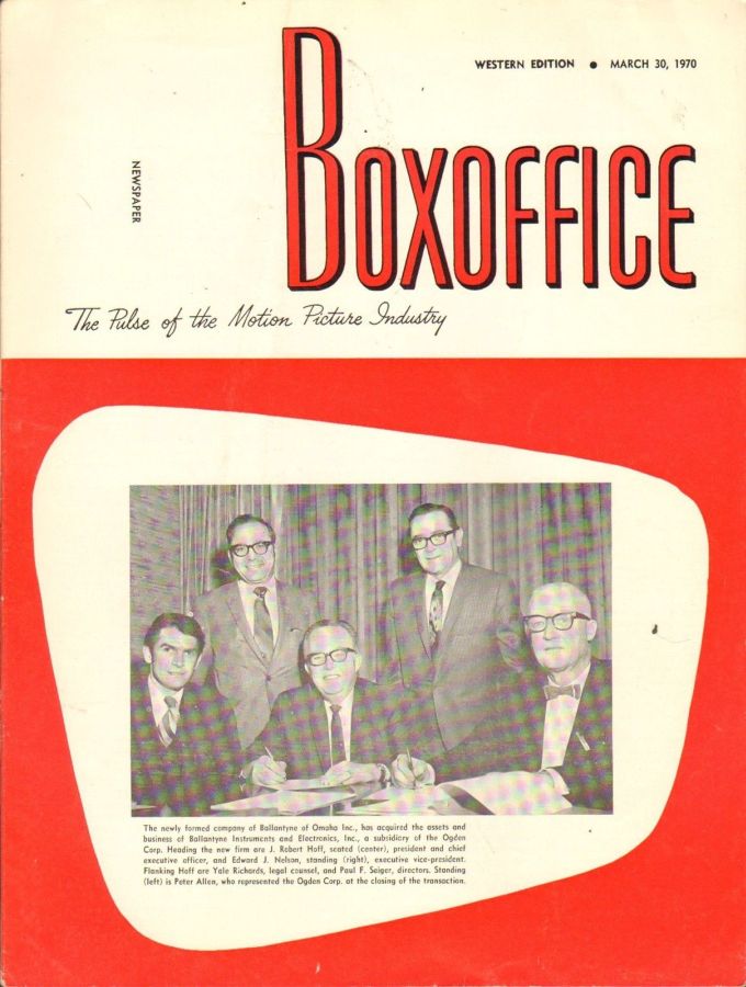 BOXOFFICE magazine side cover 30 March 1970