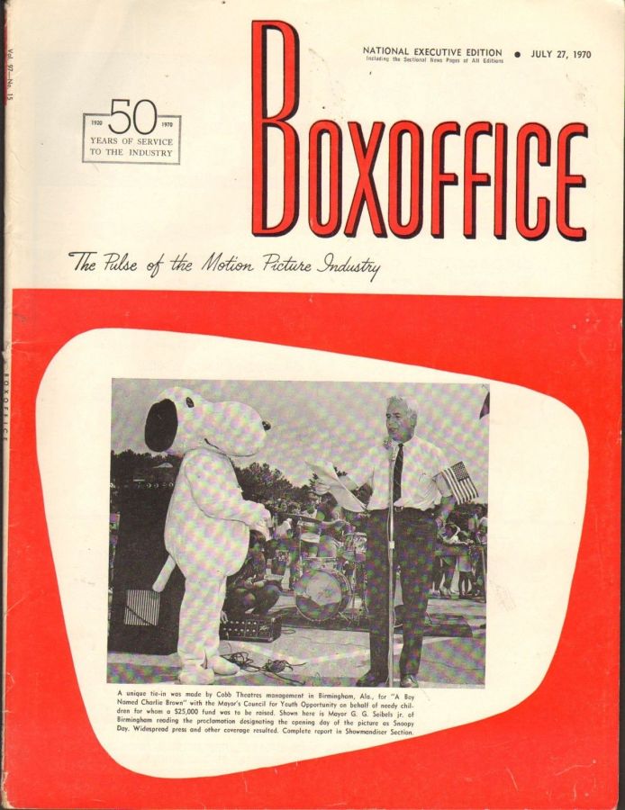 BOXOFFICE magazine side cover 27 July 1970