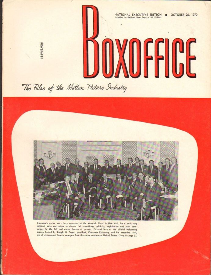 BOXOFFICE magazine side cover 26 October 1970