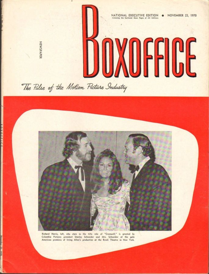 BOXOFFICE magazine side cover 23 November 1970