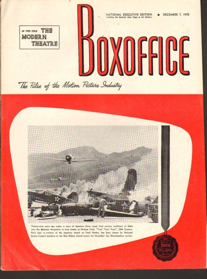 BOXOFFICE magazine side cover 7 December 1970
