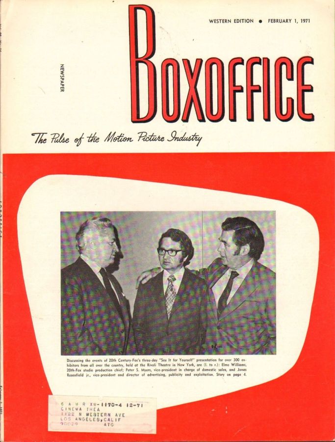 BOXOFFICE magazine side cover 1 February 1971