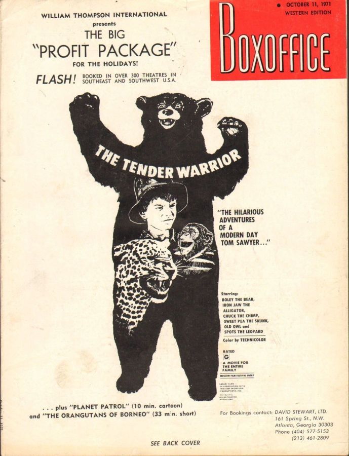 BOXOFFICE magazine side cover 11 October 1971