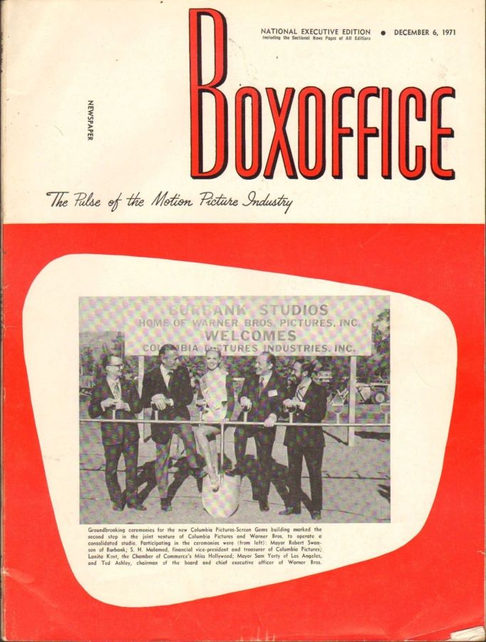 BOXOFFICE magazine side cover 6 December 1971