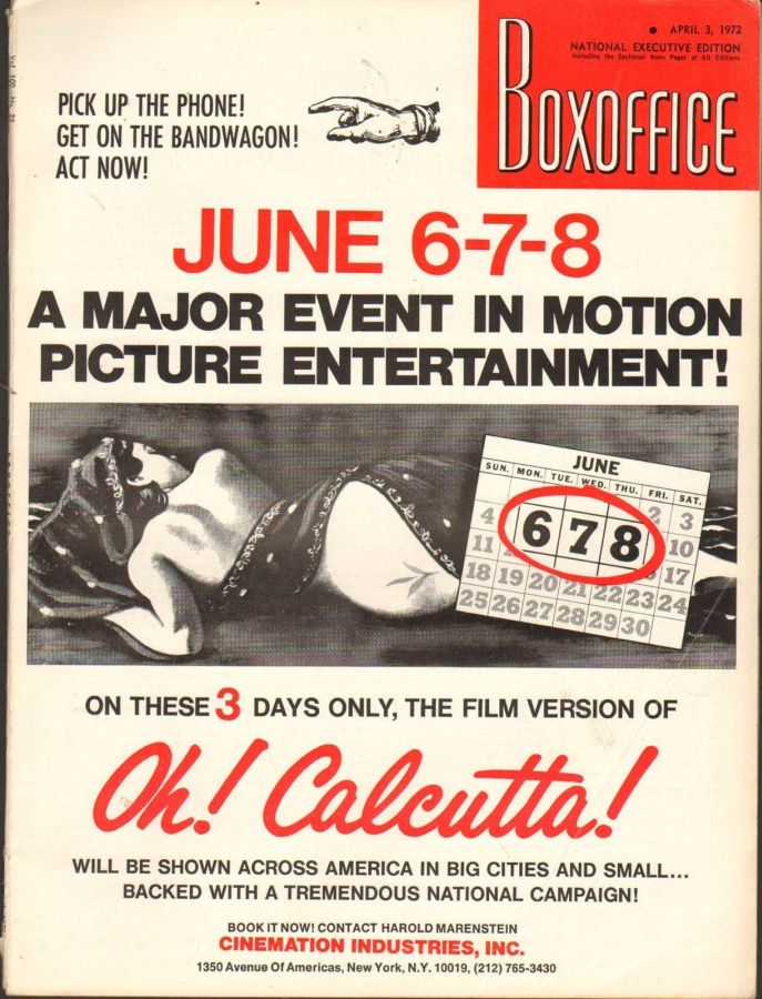 BOXOFFICE magazine side cover 3 April 1972