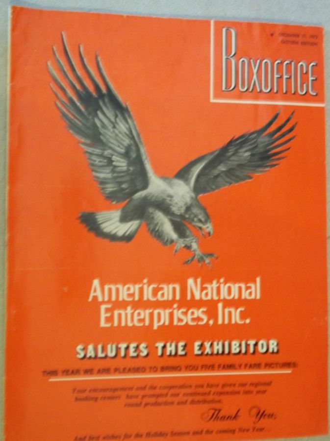 BOXOFFICE magazine side cover 17 December 1973