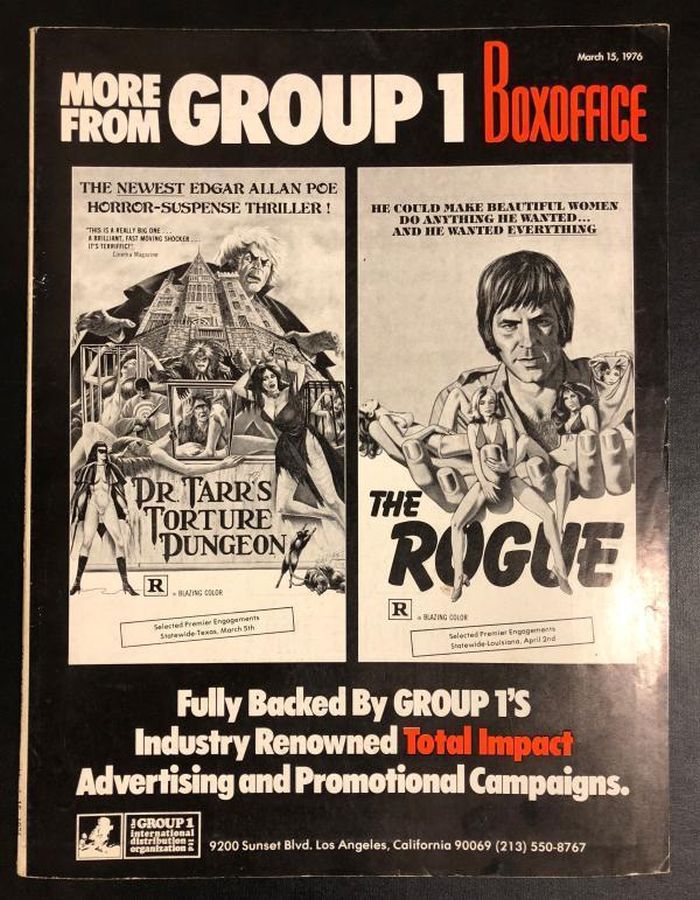 BOXOFFICE magazine side cover 15 March 1976