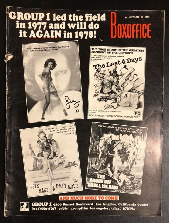 BOXOFFICE magazine side cover 24 October 1977