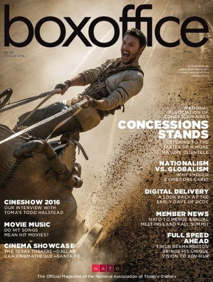 BOXOFFICE magazine side cover  August 2016