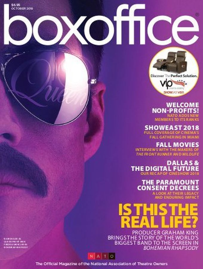 BOXOFFICE magazine side cover  October 2018