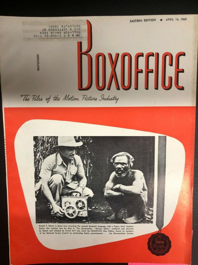 BOXOFFICE magazine side cover 14 April 1969