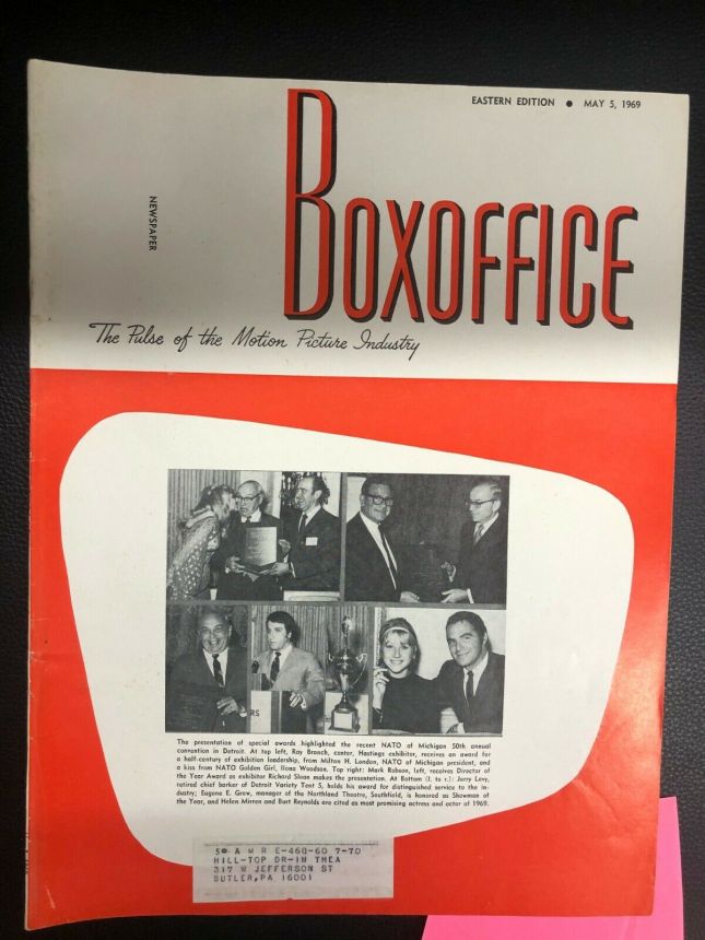 BOXOFFICE magazine side cover 5 May 1969