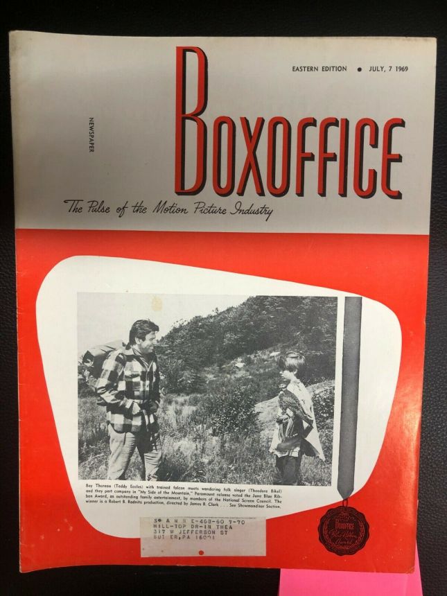 BOXOFFICE magazine side cover 7 July 1969
