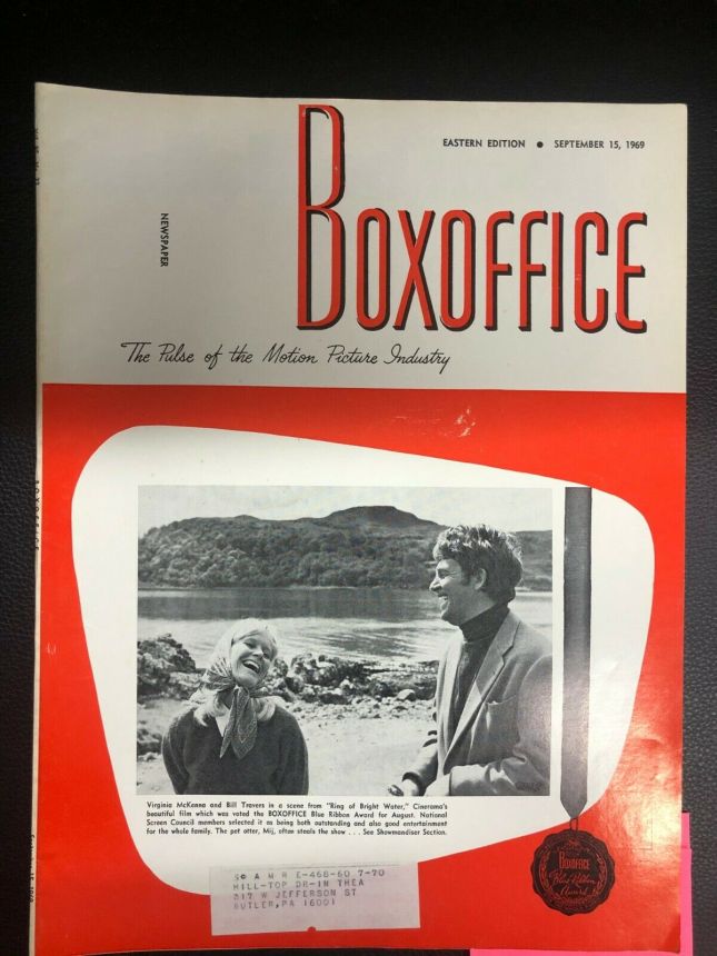 BOXOFFICE magazine side cover 15 September 1969