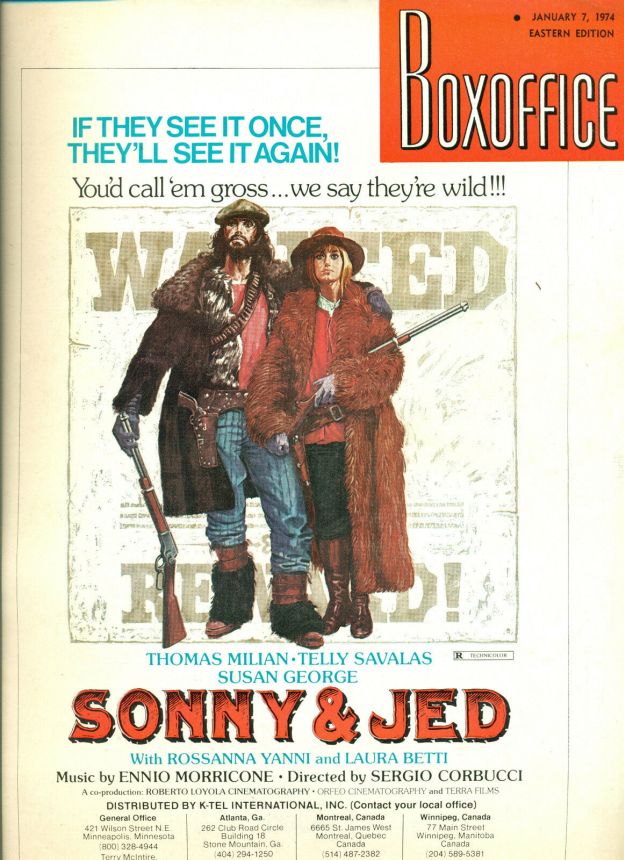 BOXOFFICE magazine side cover 7 January 1974