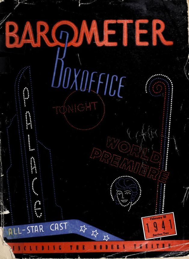 BOX OFFICE BAROMETER magazine side cover 22 February 1941