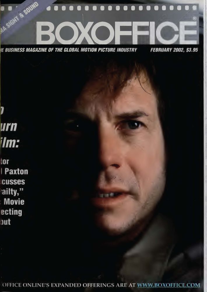 BOXOFFICE magazine side cover February 2002