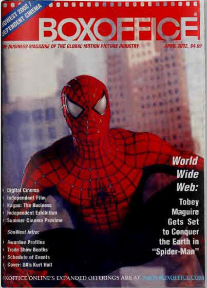 BOXOFFICE magazine side cover April 2002