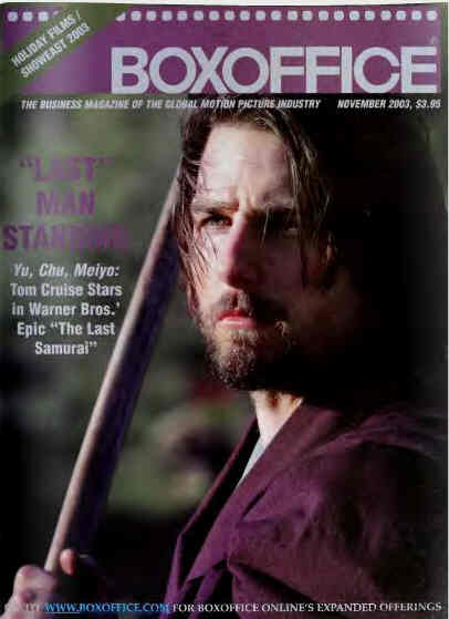 BOXOFFICE magazine side cover November 2003