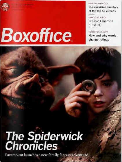 BOXOFFICE magazine side cover February 2008