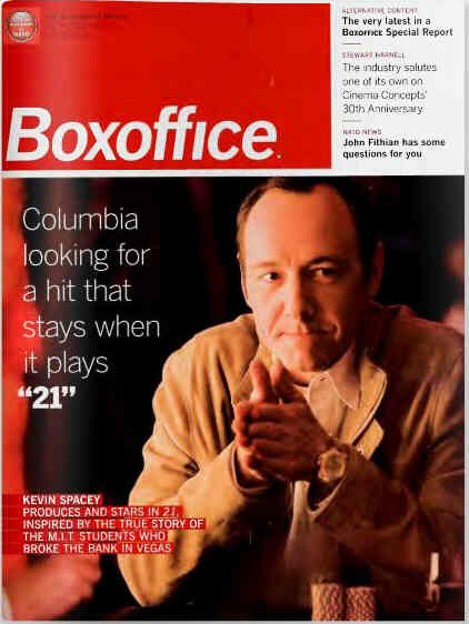 BOXOFFICE magazine side cover March 2008
