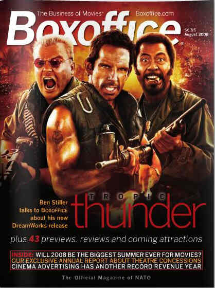 BOXOFFICE magazine side cover August 2008
