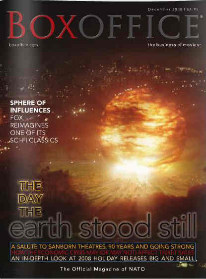 BOXOFFICE magazine side cover December 2008