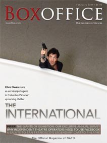 BOXOFFICE magazine side cover February 2009