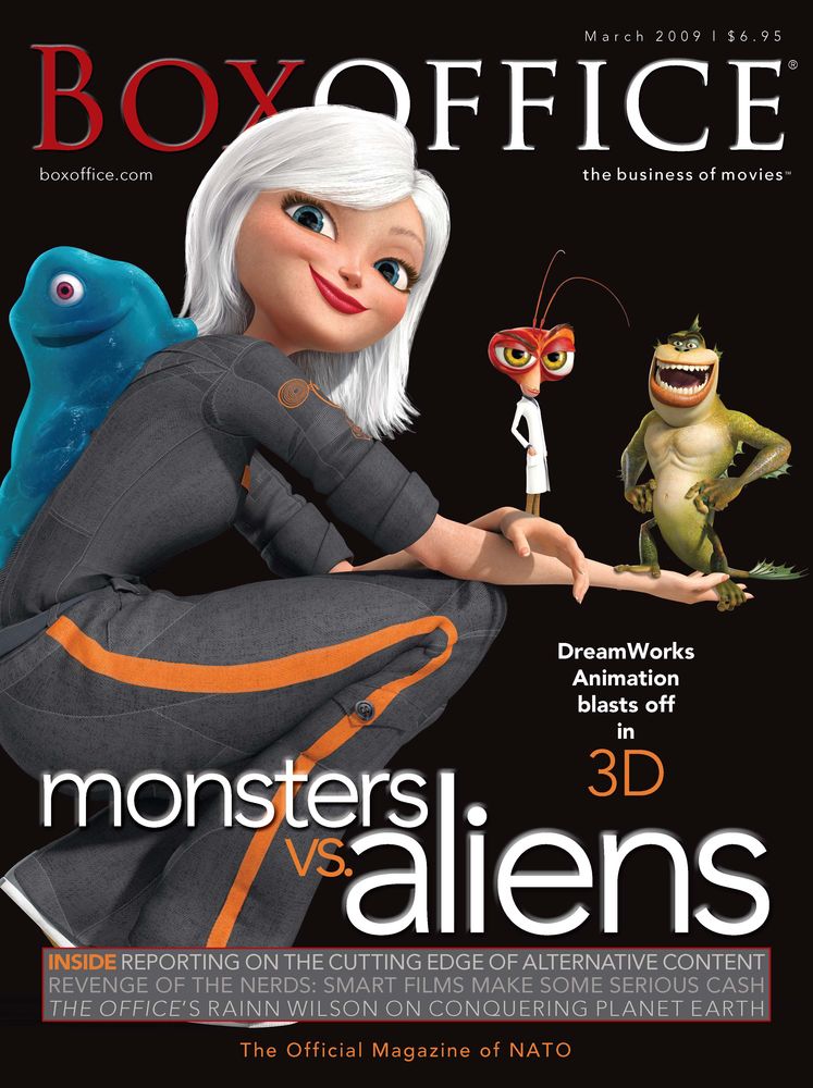 BOXOFFICE magazine side cover March 2009