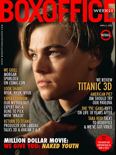 BOXOFFICE WEEKLY magazine side cover 6 April 2012