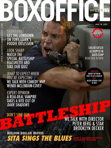 BOXOFFICE WEEKLY magazine side cover 18 May 2012